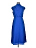 Ann Taylor 100% Polyester Solid Blue Casual Dress Size 0 Petite - photo 1