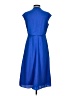 Ann Taylor 100% Polyester Solid Blue Casual Dress Size 0 Petite - photo 2