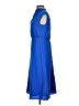 Ann Taylor 100% Polyester Solid Blue Casual Dress Size 0 Petite - photo 5