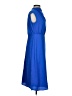 Ann Taylor 100% Polyester Solid Blue Casual Dress Size 0 Petite - photo 4