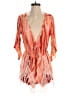 Lucky & Coco 100% Rayon Tie-dye Orange Romper Size M - photo 1