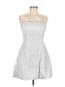 Unbranded 100% Polyester Metallic Silver Cocktail Dress Size 6 - photo 1