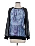 DKNY Jeans 100% Polyester Blue Long Sleeve Blouse Size XS - photo 1