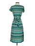 BCBGMAXAZRIA Chevron-herringbone Teal Cocktail Dress Size XS - photo 2