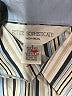 Petite Sophisticate 100% Cotton Stripes Silver Ivory Long Sleeve Blouse Size S - photo 7