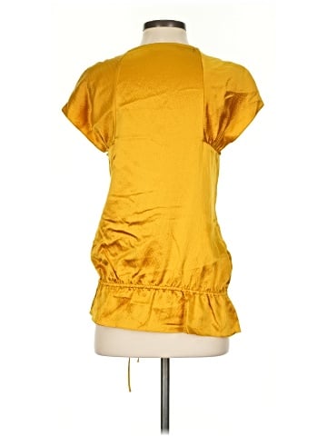 BCBGMAXAZRIA Short Sleeve Silk Top (view 2)