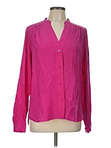 Diane von Furstenberg Long Sleeve Silk Top (view 1)