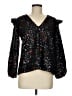 Hunter Bell 100% Polyester Black Long Sleeve Blouse Size 8 - photo 1