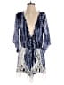 Lucky & Coco 100% Rayon Plaid Blue Romper Size M - photo 1