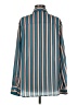 Le Superbe 100% Polyester Stripes Teal Long Sleeve Blouse Size 8 - photo 2