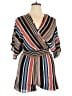 White Birch 100% Rayon Stripes Brown Romper Size XL - photo 1