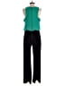 Bisou Bisou Color Block Green Jumpsuit Size 8 - photo 2