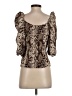 Buddy Love 100% Polyester Brown 3/4 Sleeve Blouse Size S - photo 2