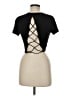 Justify Black Short Sleeve Top Size M - photo 2
