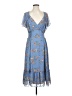 Max Studio 100% Polyester Paisley Blue Casual Dress Size XS - photo 1