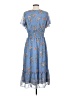 Max Studio 100% Polyester Paisley Blue Casual Dress Size XS - photo 2