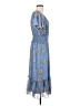 Max Studio 100% Polyester Paisley Blue Casual Dress Size XS - photo 4