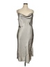 Bebe 100% Polyester Metallic Silver Cocktail Dress Size XL - photo 1