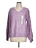 St. John's Bay Tweed Purple Pullover Sweater Size L - photo 1