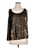 DKNY 100% Silk Gold Sleeveless Silk Top Size 16 - photo 1