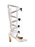 Gucci Ivory Gold Arielle Crystal Heel Boot Size EU (IT) 39 / US 9 - photo 1