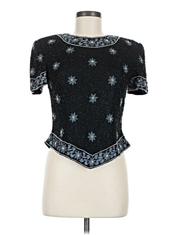 Papell Boutique Evening Short Sleeve Top (view 1)