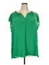 Roz & Ali 100% Polyester Green Short Sleeve Blouse Size 3X - photo 1