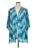 Catherines 100% Polyester Teal Kimono Size 1X - photo 1