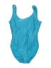 Catalina Metallic Teal Blue One Piece Swimsuit Size L - photo 1
