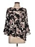 Alex Evenings 100% Polyester Black 3/4 Sleeve Blouse Size L - photo 1