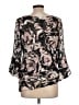 Alex Evenings 100% Polyester Black 3/4 Sleeve Blouse Size L - photo 2