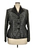 Le Suit 100% Polyester Paisley Silver Blazer Size 18 - photo 1