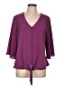 Unbranded 100% Polyester Purple 3/4 Sleeve Blouse Size L - photo 1