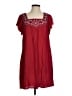 Max Studio 100% Rayon Aztec Or Tribal Print Fair Isle Floral Burgundy Casual Dress Size XS - photo 1