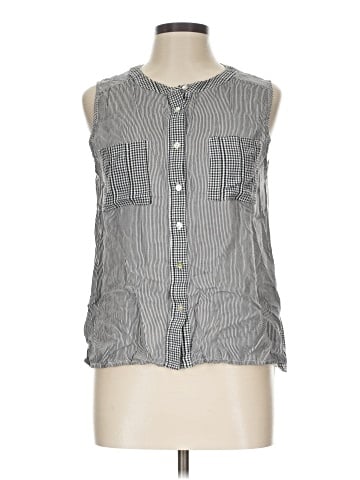 Hazel Sleeveless Button-Down Shirt (view 1)