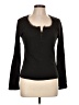 Moda International Black Long Sleeve Top Size L - photo 1