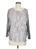 Tiny 100% Rayon Gray 3/4 Sleeve Blouse Size M - photo 1