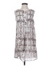 Ecru 100% Silk Gray Casual Dress Size XS (estimated) - photo 1