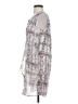 Ecru 100% Silk Gray Casual Dress Size XS (estimated) - photo 5