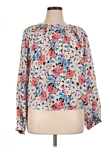 Veronica Beard Long Sleeve Silk Top (view 1)