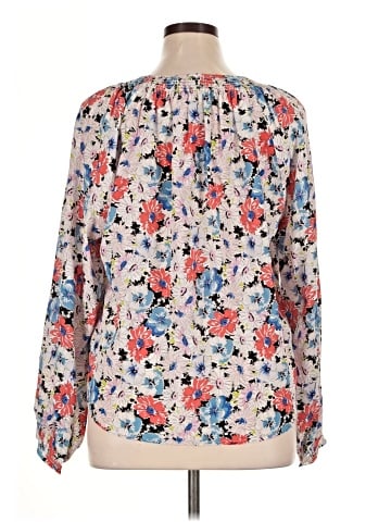 Veronica Beard Long Sleeve Silk Top (view 2)