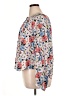 Veronica Beard 100% Silk Floral Blue Long Sleeve Silk Top Size 16 - photo 5