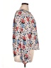 Veronica Beard 100% Silk Floral Blue Long Sleeve Silk Top Size 16 - photo 4