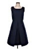 Tahari Chevron-herringbone Blue Cocktail Dress Size 10 - photo 1