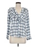 Eri + Ali 100% Cotton Blue Long Sleeve Blouse Size M - photo 1