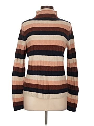 Madewell Striped Evercrest Turtleneck Sweater in Coziest Yarn (view 1)