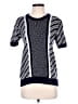 Prada 100% Cashmere Chevron-herringbone Blue pullover sweater Size EU (IT) 44 / US 8 - photo 1