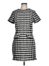 Bebop 100% Polyester Houndstooth Gray Casual Dress Size L - photo 1