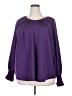 Shein Curve 100% Polyester Purple Long Sleeve Blouse Size 20 Plus (4) - photo 1