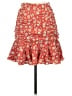 Veronica Beard Floral Red Silk Skirt Size 0 - photo 1
